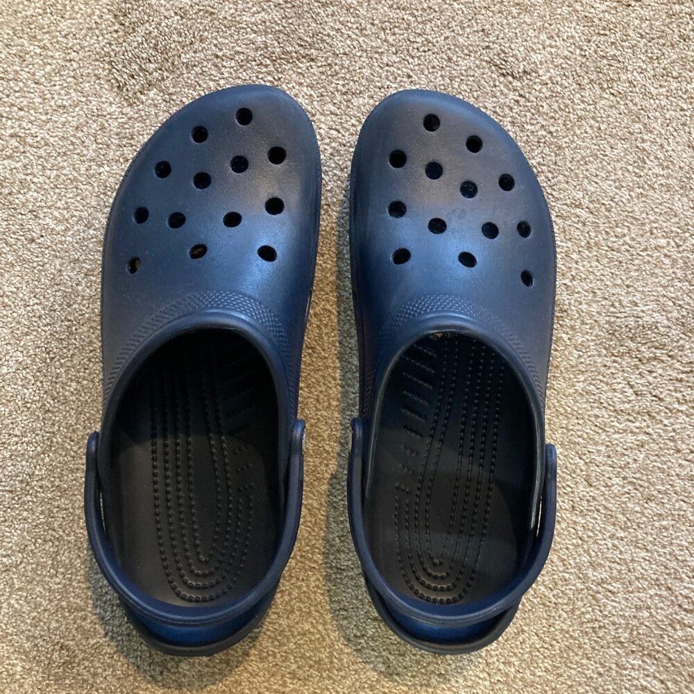 Mens Crocs size 13 - Navy blue